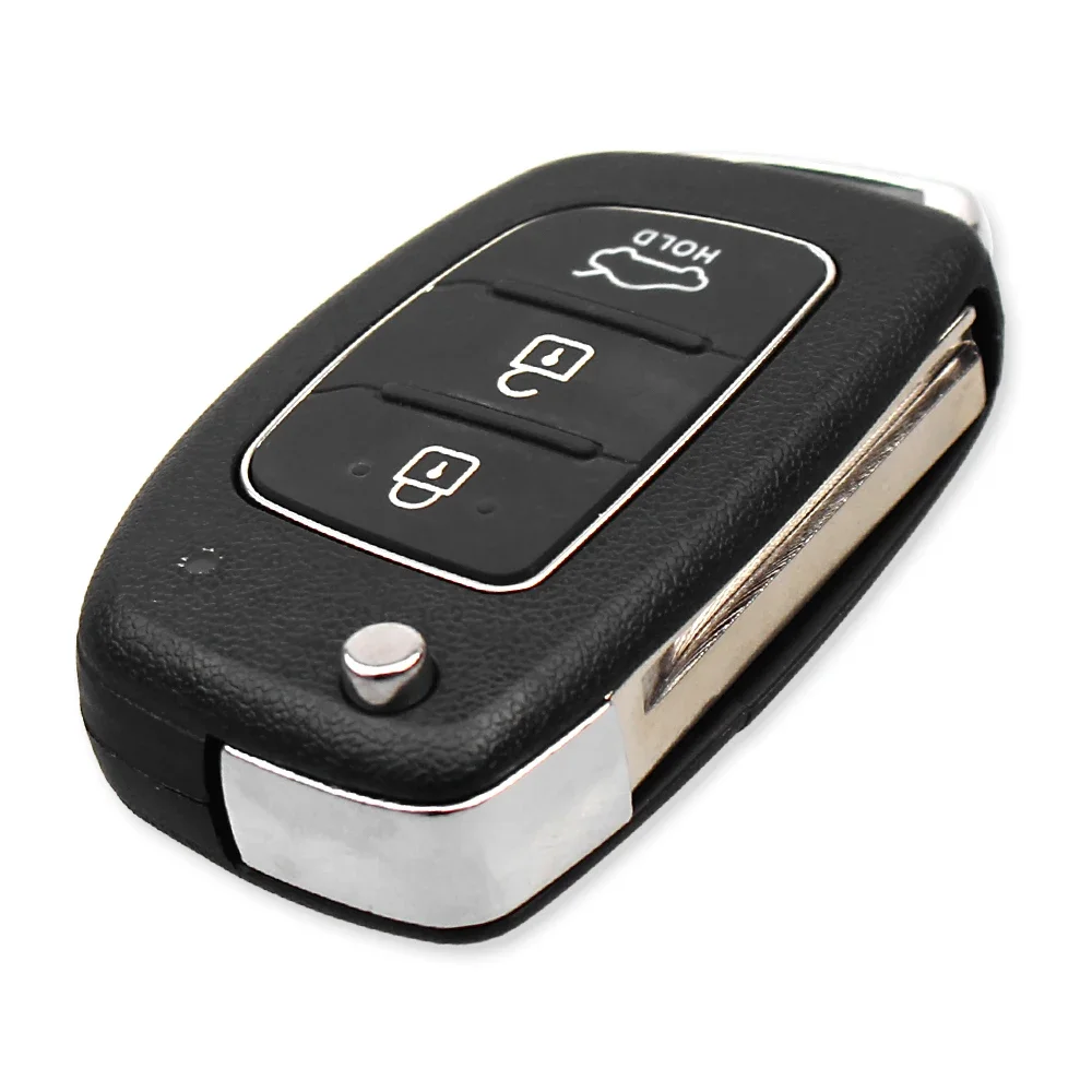 KEYYOU 3 Buttons Flip Folding Remote Auto Car Key Shell Blanks For Hyundai Solaris IX35 IX45  HB20 Verna