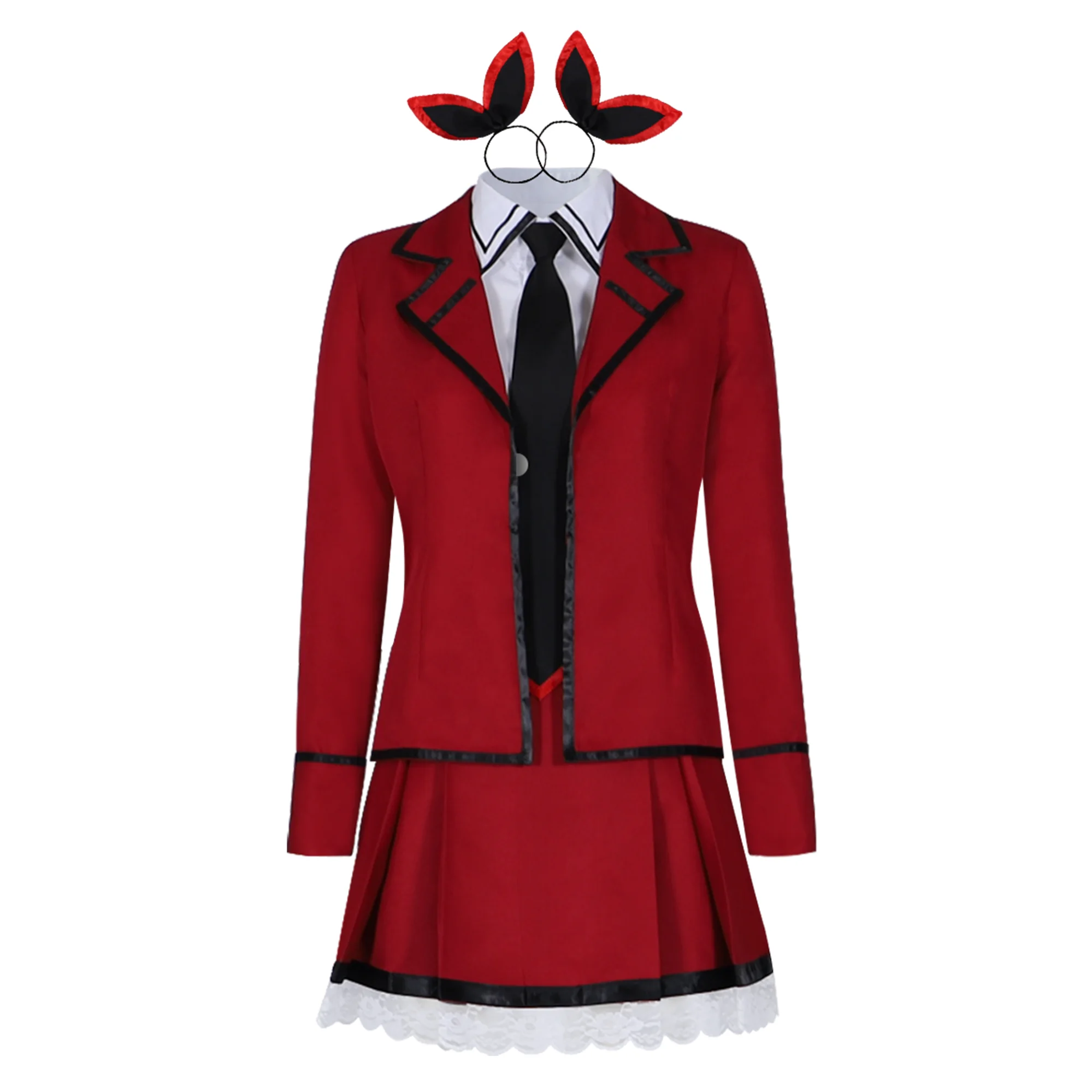 

Date A Live Cosplay Kotori Itsuka Costume Full Set Red School Uniform Halloween Party Outfits
