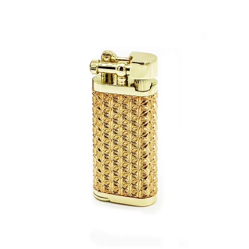 Fashionable Tilt Flame Pipe Lighter, Metal Grinding Wheel Inflatable Lighter, Men's Gift Cigarette Accessories