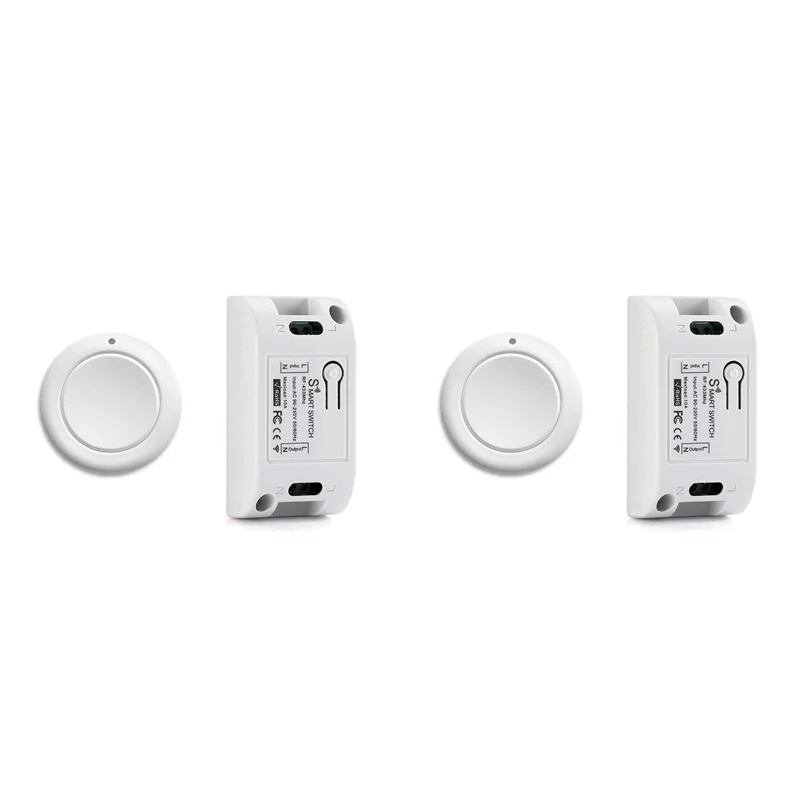 

【BRAND NEW】2X Smart Home Wireless Light Switch RF 433 Mhz Remote Control AC 110V 220V Receiver Push Bedroom Ceiling Lamp Switch
