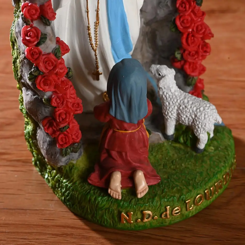 Our Lady of Guadalupe Virgin Mary Religious Figurine, Great Attention to Color