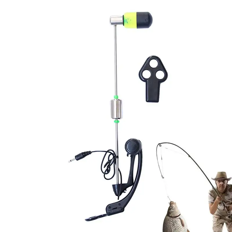 Fishing Rod Bite Bait Alarm Portable Adjustable Fishing Alarm ABS Headlight Screw Button Bite Bait Alarm For Family Friends