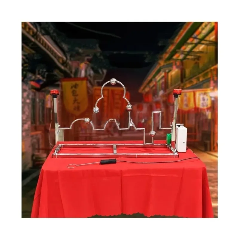 Plug-in Version Electric Carnival Park Game Interactive Fast Metal Maze Challenge Reactive Tabletop Buzz Line Maze Game