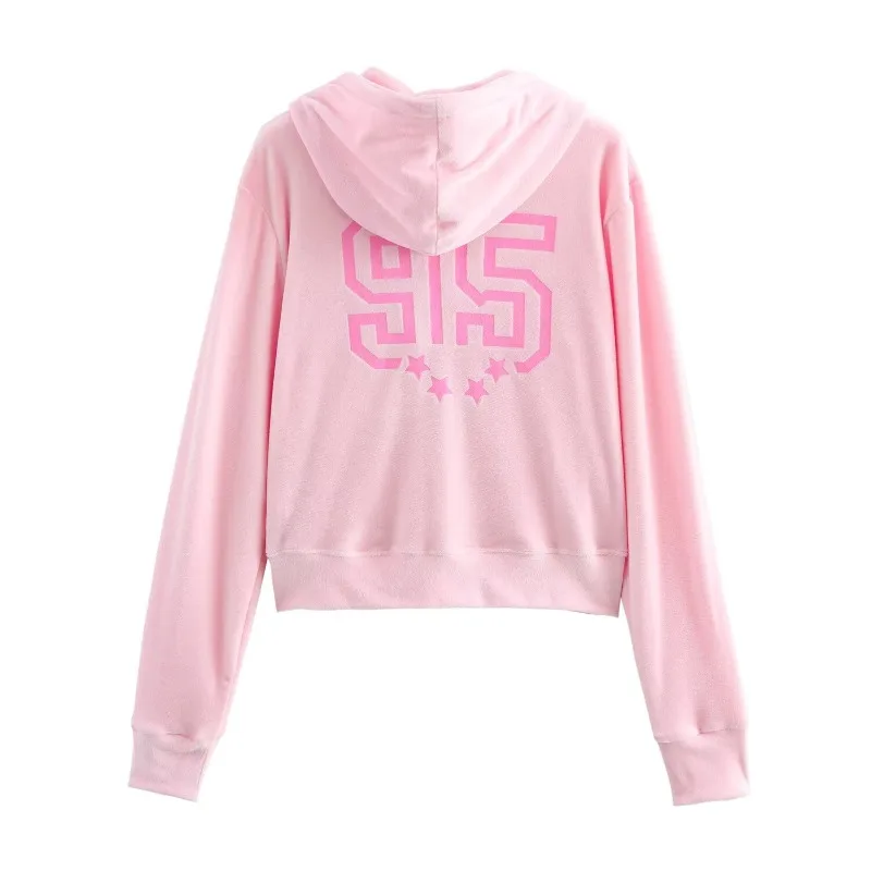 Rosa conjunto mulher duas peças casual elegante doce vintage manga longa hoodies define outono mulher conjuntos y2k conjunto de roupa