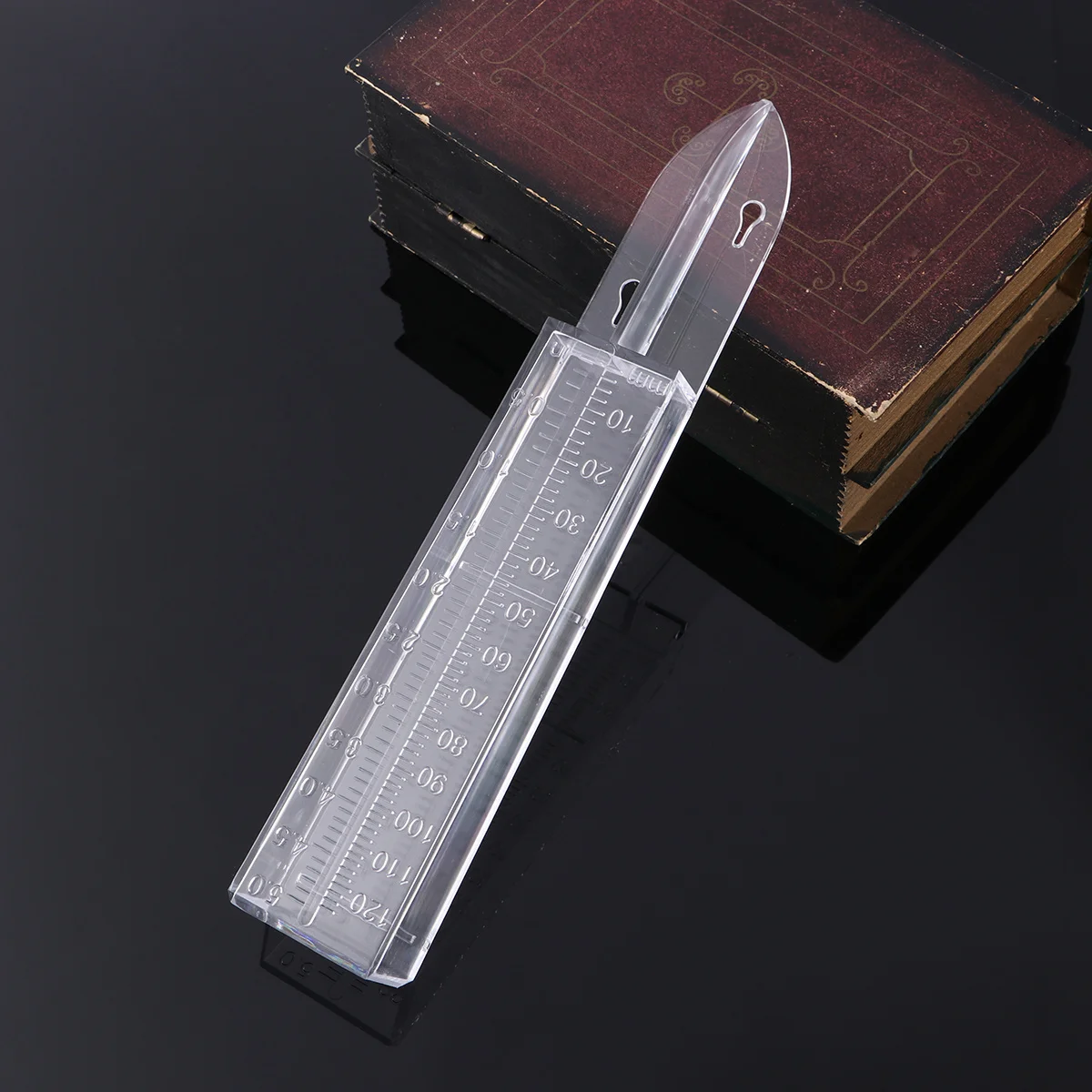 

Outdoor Rain Gauge Clear Calibration Raised Graduations Large Numbers Easy Read Backyard Weather Gardener Farmer