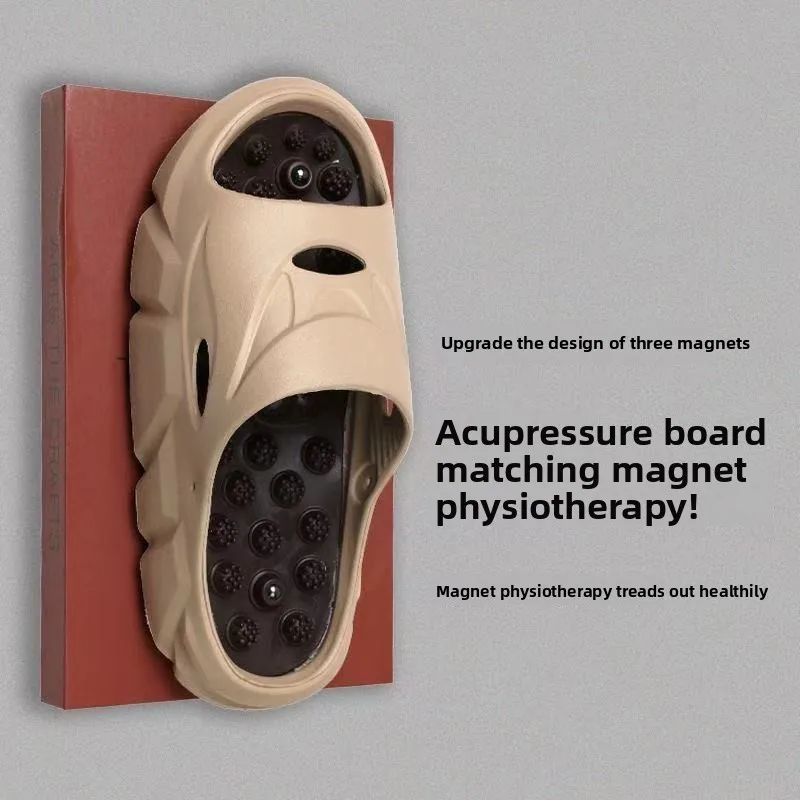 

Массажные тапочки без шнуровки, лето 2022, новые тапочки для ног, повседневная уличная одежда, туфли на каблуке из ЭВА