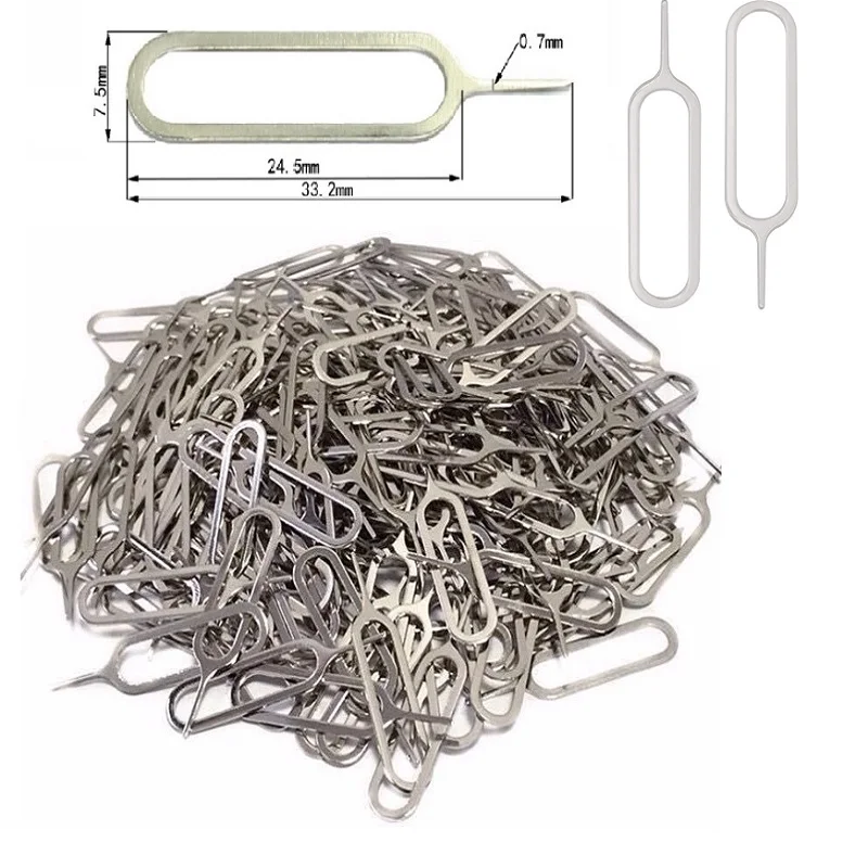 1000Pcs Universal Sim Card Tray Pin Ejecting Removal Needle Opener Ejector For Mobile Phone For iPhone 12 For SamSung HUAWEI