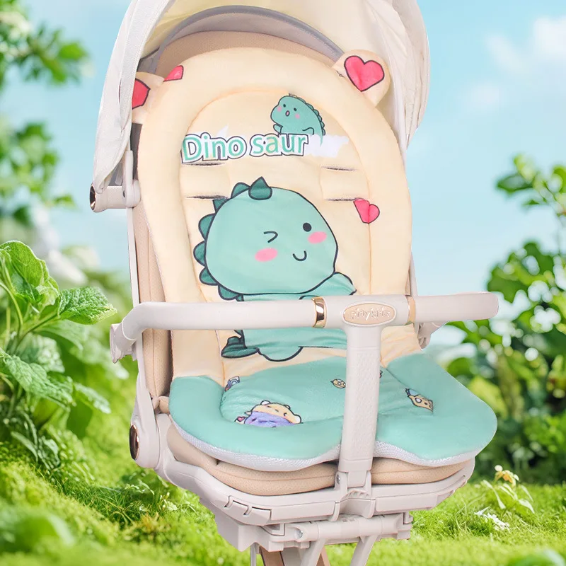 Soft Cartoon Animal Stroller Pad Cute Dinosaur Duck Rabbit Cotton for 0-4 Years Baby Children Pram Seat Cushion Accessory