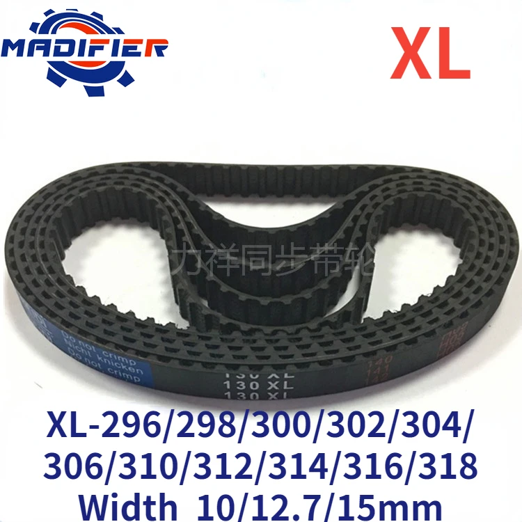 GKTOOLS 296/300/310/318 XL Timing Belt Width 10/12.7/15mm Perimeter 751.84/762/787.4/807.72mm Rubber Belt Inch trapezoid