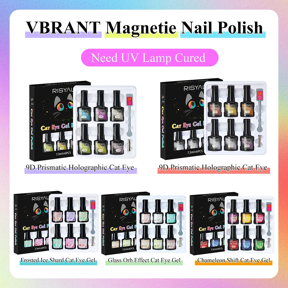 Born Pretty Cat Eye Gel Polish Set Semi-permanent Enamel Venalisa Blooming Gel for Home Salon Nails