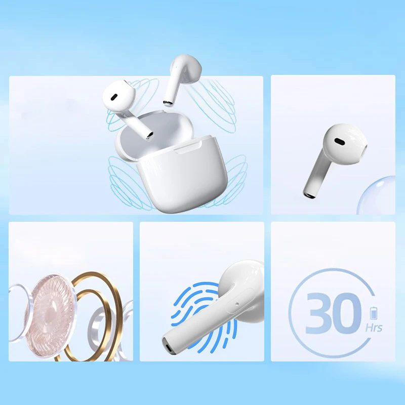 EA2 earphone Bluetooth portabel, earphone Bluetooth nirkabel olahraga tahan air dengan peredam bising Universal