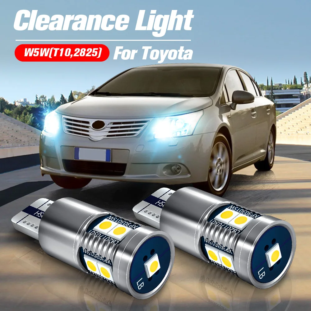 2pcs LED Clearance Light Lamp Bulb W5W T10 194 Canbus For Toyota Rav4 Verso Yaris Vitz Avensis T22 T25 T27 Land Cruiser 100 200