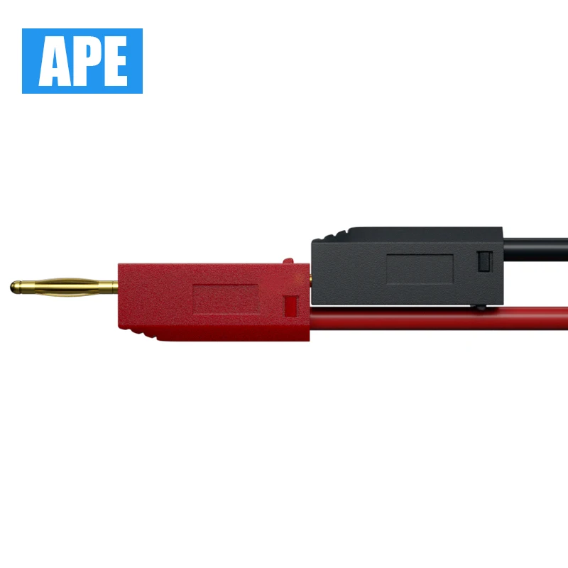 Imagem -04 - Banhado a Ouro Empilhável Mini Banana Plug Test Lead Jumper Wire Linha de Cabo de Teste Elétrico mm 10 Pcs