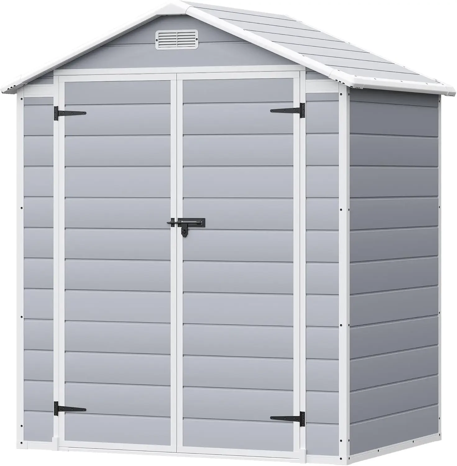 Homall Resin Outdoor Storage Shed, 6 X 4 FT Garden Tool Sheds & Outdoor Storage House with Single Lockable Door for Backyard Gar