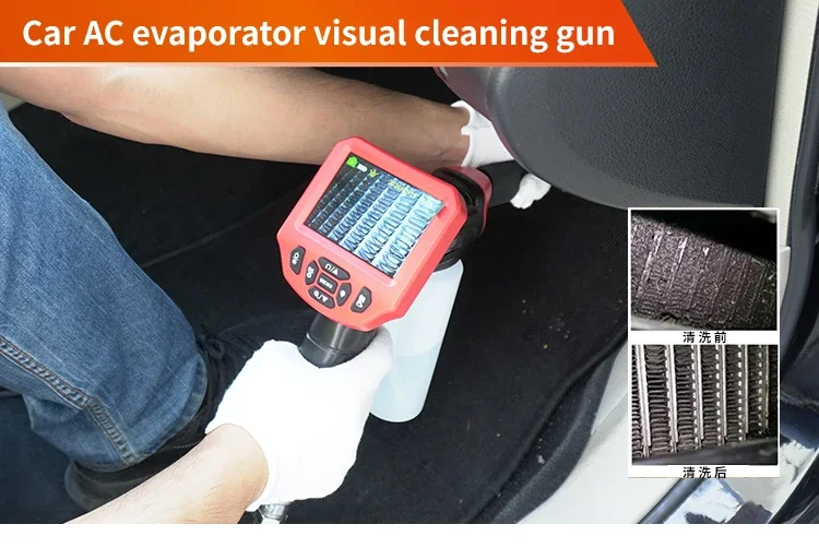 Hot sale auto car high-pressure washer kit used in car ac evaporator cleaning gun sprayer borescope