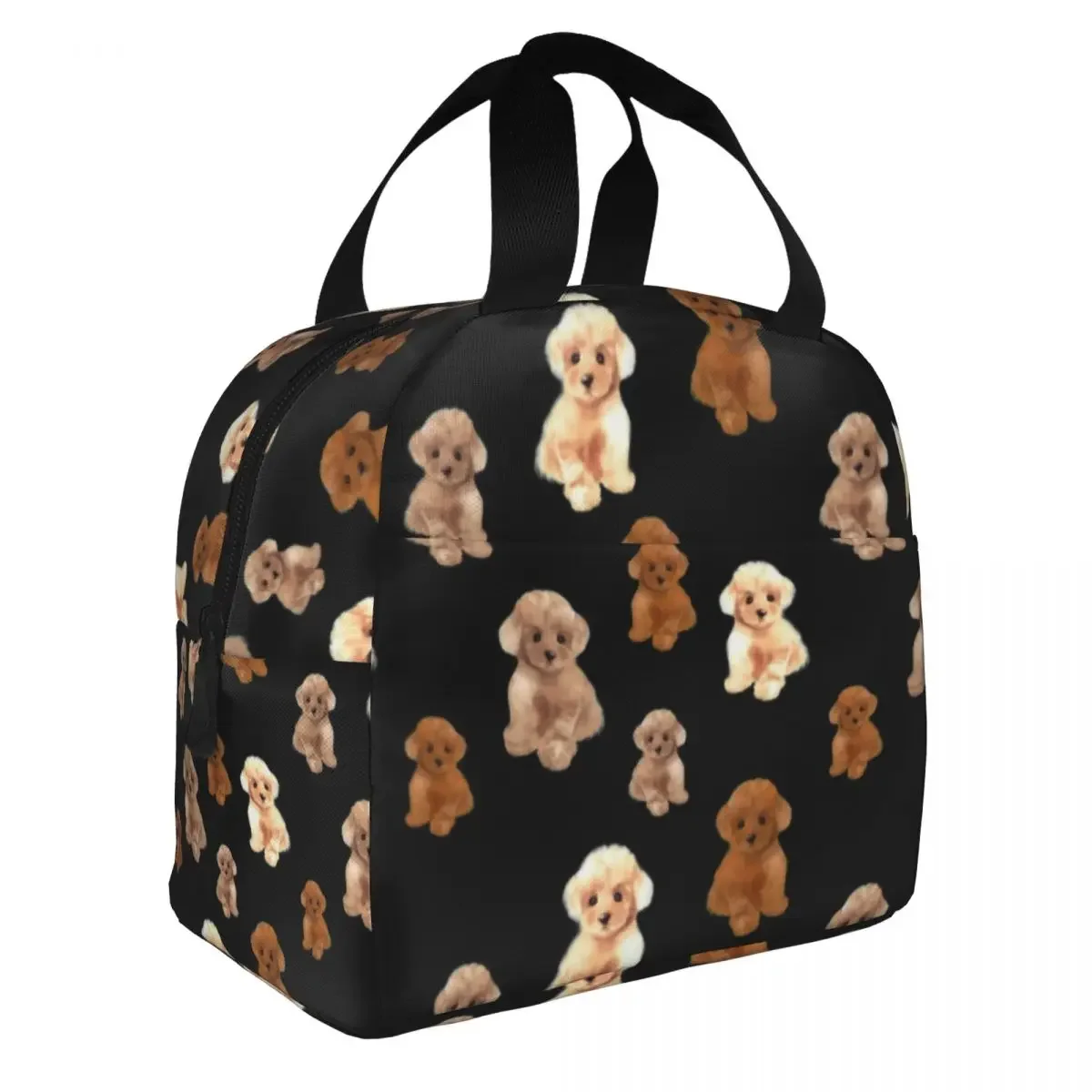 Teacup Poodle Dog Portable Lunch Box for Women Multifunction Pet Lover Thermal Cooler Food Insulated Lunch Bag Office Work