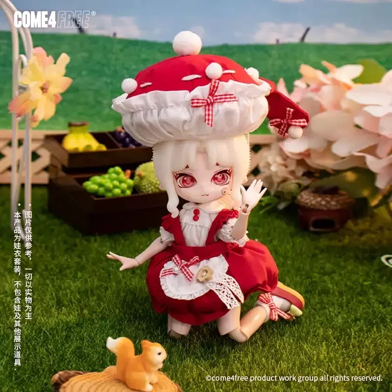 COME4FREE Fairytale Town Series Mushroom Rabbit BJD Baby Dress OB11 Doll Dress Figure Ornament