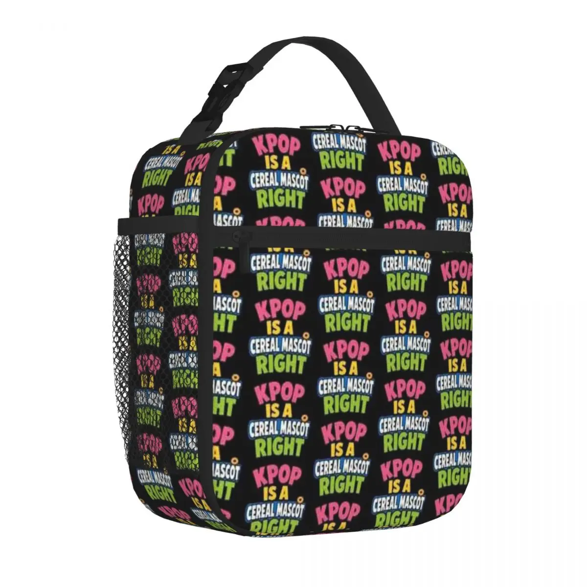 Bestselling Kpop Is A Cereal Mascot Right Funny Quote Light Luxury School Lunch Bag Overnight Trip Compact Lunch Bag