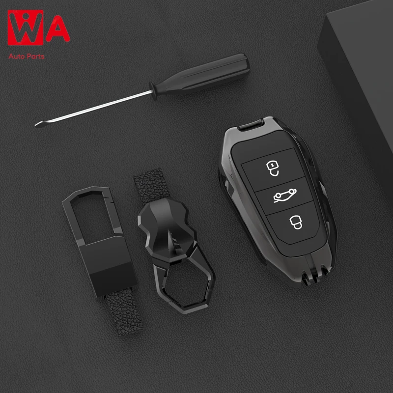 

Zinc Alloy Car Key Cover Case Shell For Peugeot 208 2008 308 3008 408 508 107 301 Citroen C4 CACTUS C5 DS4 DS5 Holder Fob