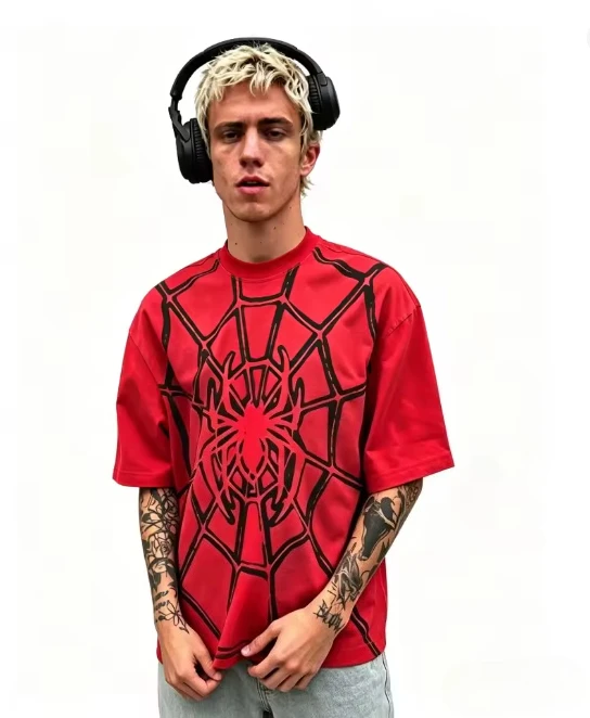 Summer fashion 3D printed spider print T-shirt, casual and breathable, unisex short sleeved top, children's sports T-shirt