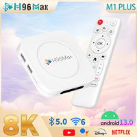 H96 Max M1Plus Tv Box Android14.0 RK3528 4K@60fps WiFi6&BT5.4 Streaming Media Support Google Voice Assistan Smart Tv Box