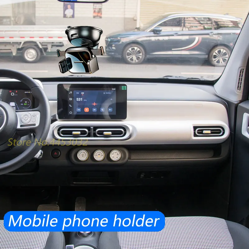 Автомобильный держатель для телефона WULING mini ev air 530, бинго 2024 hong guang v, держатель для приборной панели, кронштейн для ветрового стекла, поддерживающие аксессуары