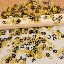 15g Mini Dog Cat Claw Claw Sequin Glitter Confetti Table Scatter for Animal Pet Theme Birthday Baby Shower Party Decorations