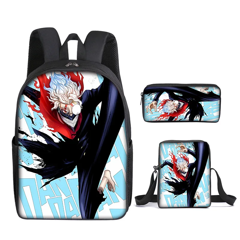 

Luxury Popular Funny Dandadan 3D Print 3pcs/Set pupil School Bags Laptop Daypack Backpack Inclined shoulder bag Pencil Case