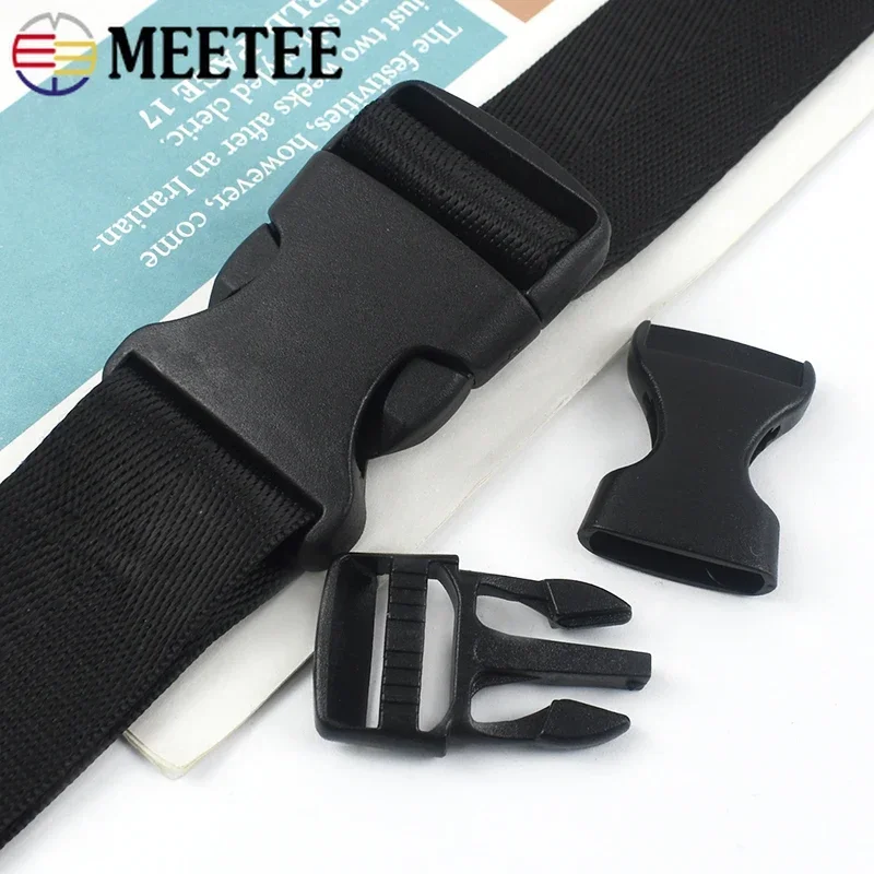 5/10/20Pcs Black Release Buckles Webbing Strap Plastic Buckle Belt Clip Clasp Backpack Adjuster Side Decorative Button Crafts