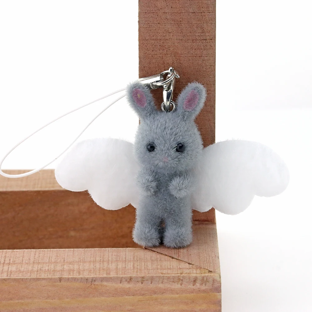 1 قطعة يتدفقون الراتنج سحر أرنب قلادة مع أجنحة لصنع المجوهرات حقيبة الهاتف المحمول اكسسوارات السيارات الديكور