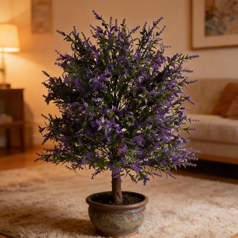 

Artificial flower decorations, fashionable styles, artificial green plants, ground cuttings mini lavender artificial tree bonsai
