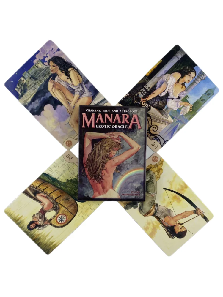 Chakren Eros und Astrologie Manara erotische Orakel karten eine 35 englische Wahrsagerei Edition Deck Borad Spiele