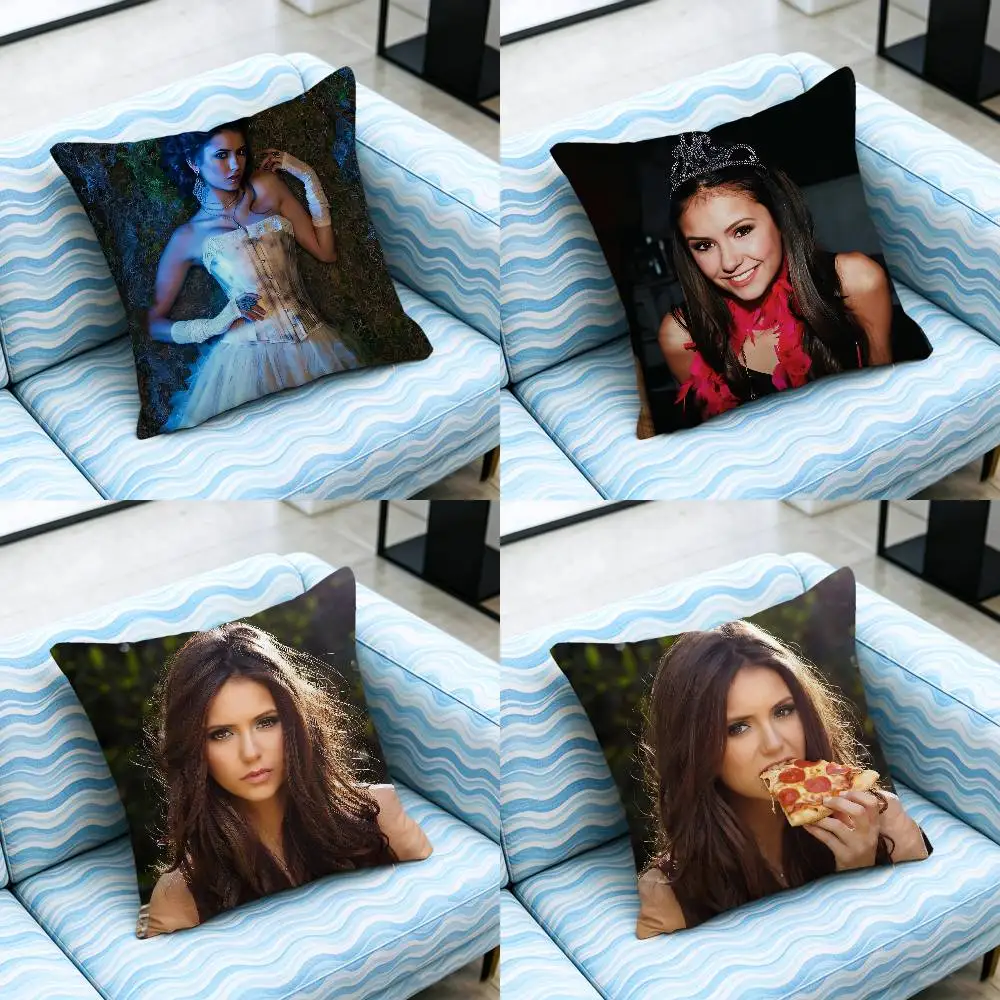 For Katherine Pierce Nina Dobrev The Vampire Diaries Throw Pillow Cover Case Custom Decorative Pillowcase Accent Cushion Covers