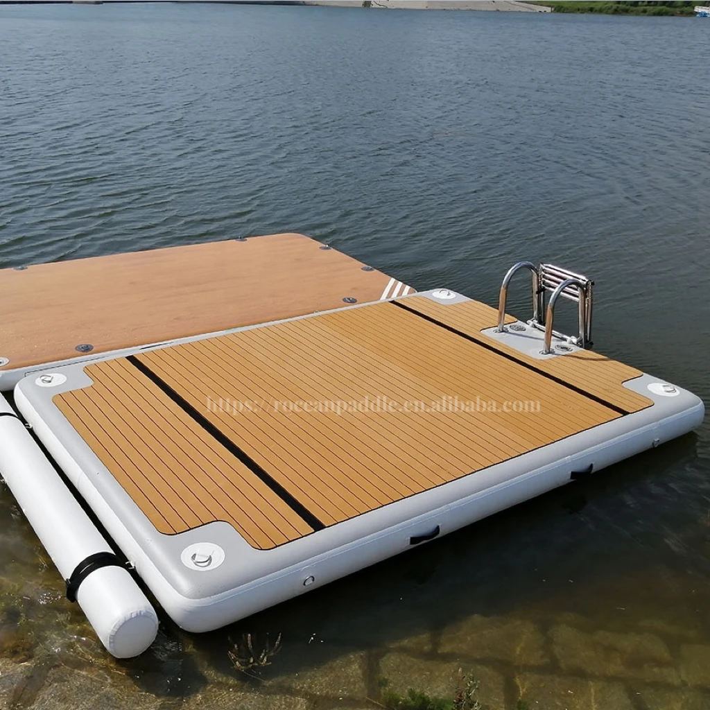 Inflatable Floating Yacht Boat Dock (With Non-slip Mat) Luxury Platform Dock Floating Yacht Mat view 4