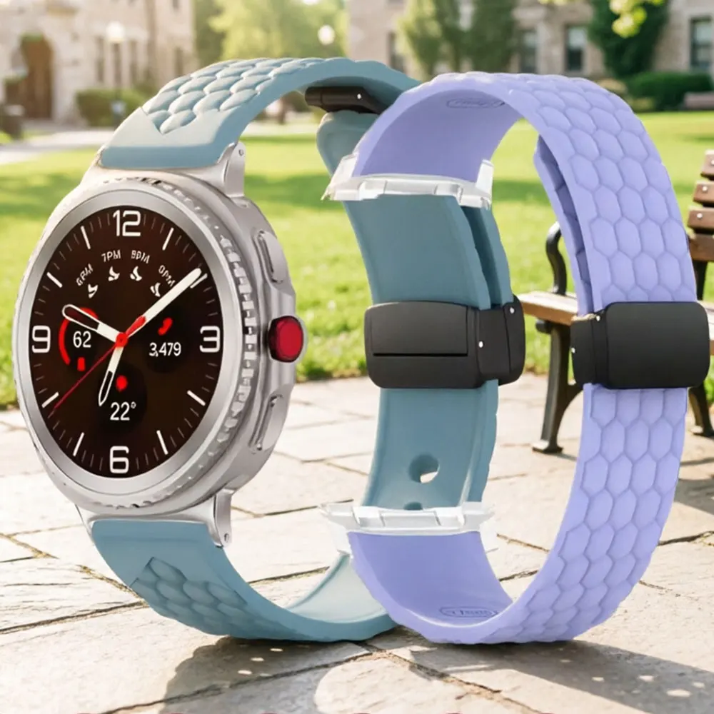 Bracelet en silicone pour Samsung Galaxy Watch 8 Classic 46 mm, 8 40 mm, 44 mm, bracelet à boucle magnétique pour Galaxy Watch Ultra 2025 47 mm
