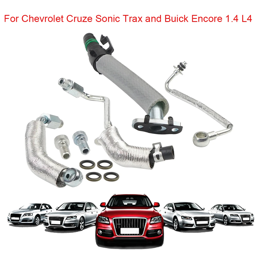 

Turbo Oil Return Drain and Oil Feed Pipe 55568031 55592600 25198546 55567067 for Buick Encore 2013-2021 for Cruze Sonic Trax