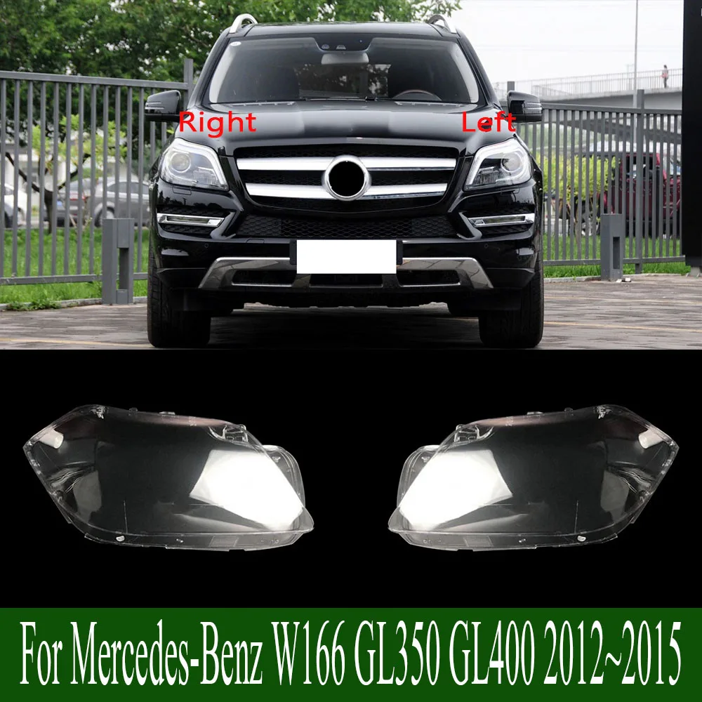 For Mercedes-Benz W166 GL350 GL400 2012~2015 Front Headlight Cover Transparent Lampcover PC Lampshade Anti Cracking Lens Shell