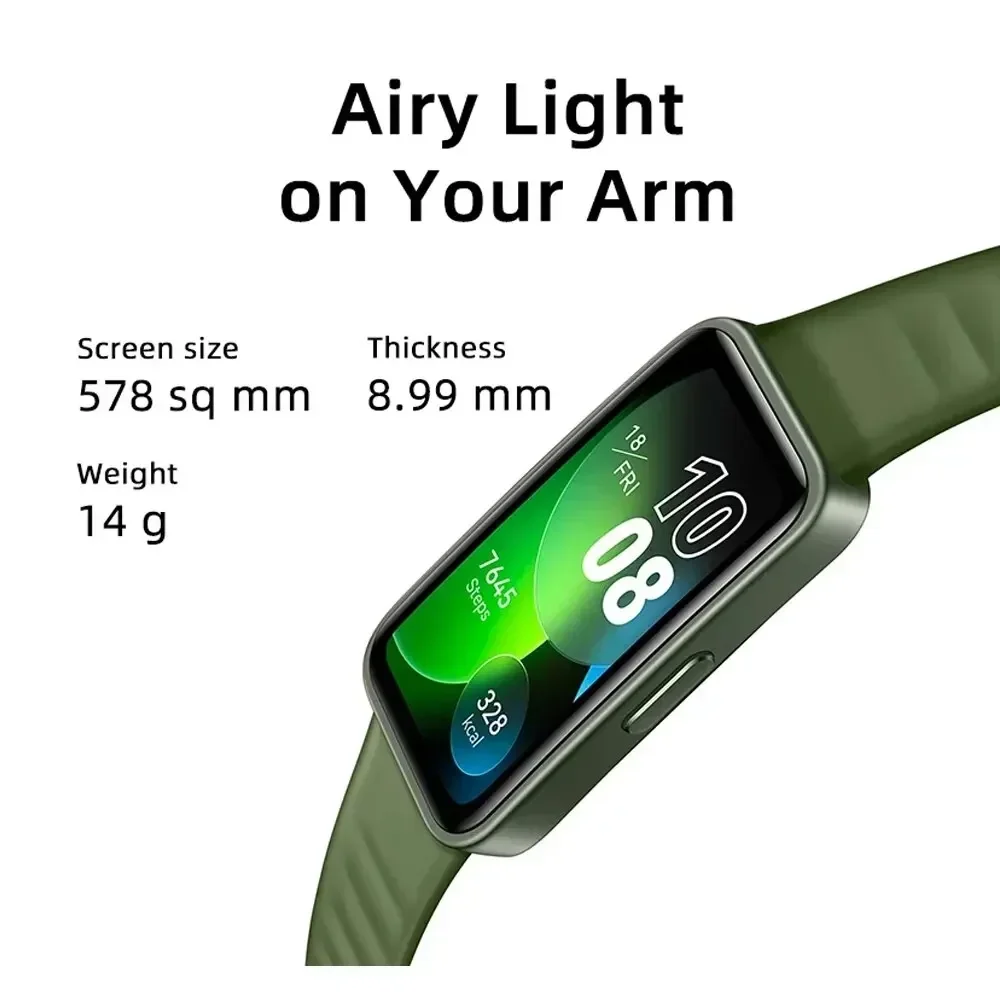 الأصلي هواوي الفرقة 8 الذكية الفرقة طوال اليوم الأكسجين في الدم 1.47 ''AMOLED شاشة معدل ضربات القلب Smartband 2 أسابيع عمر البطارية