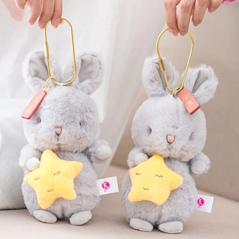 Cute Fluffy Bunny 2Pcs/set Plush Stuffed Soft baby Appease Toy Long Plush Hug Star Carrot Rabbit Doll toys Newborn Gift