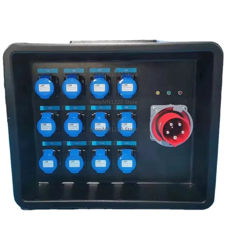 

Waterproof Power Pack In-63A Out-12Ch*16A(3-Core) Dimmer Pack Power Distribution Distro Box for Stage