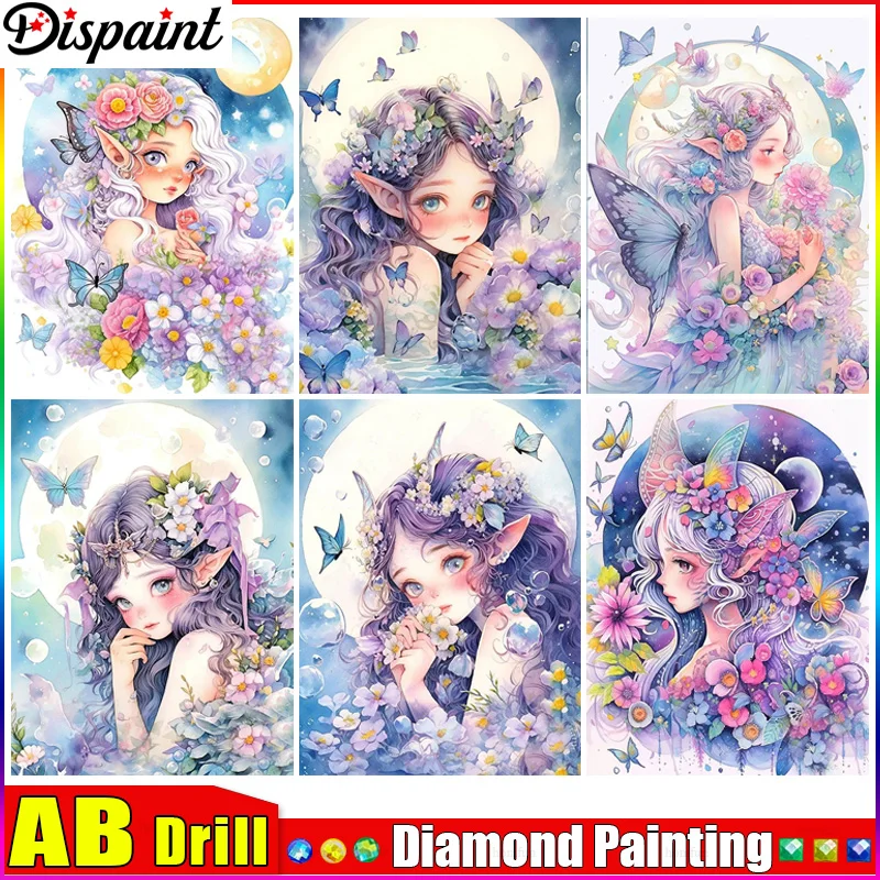 

Dispaint AB Diamond 5D алмазная живопись полная дрель Алмазная вышивка "Мультяшная девушка" картина со стразами ручной работы домашний декор