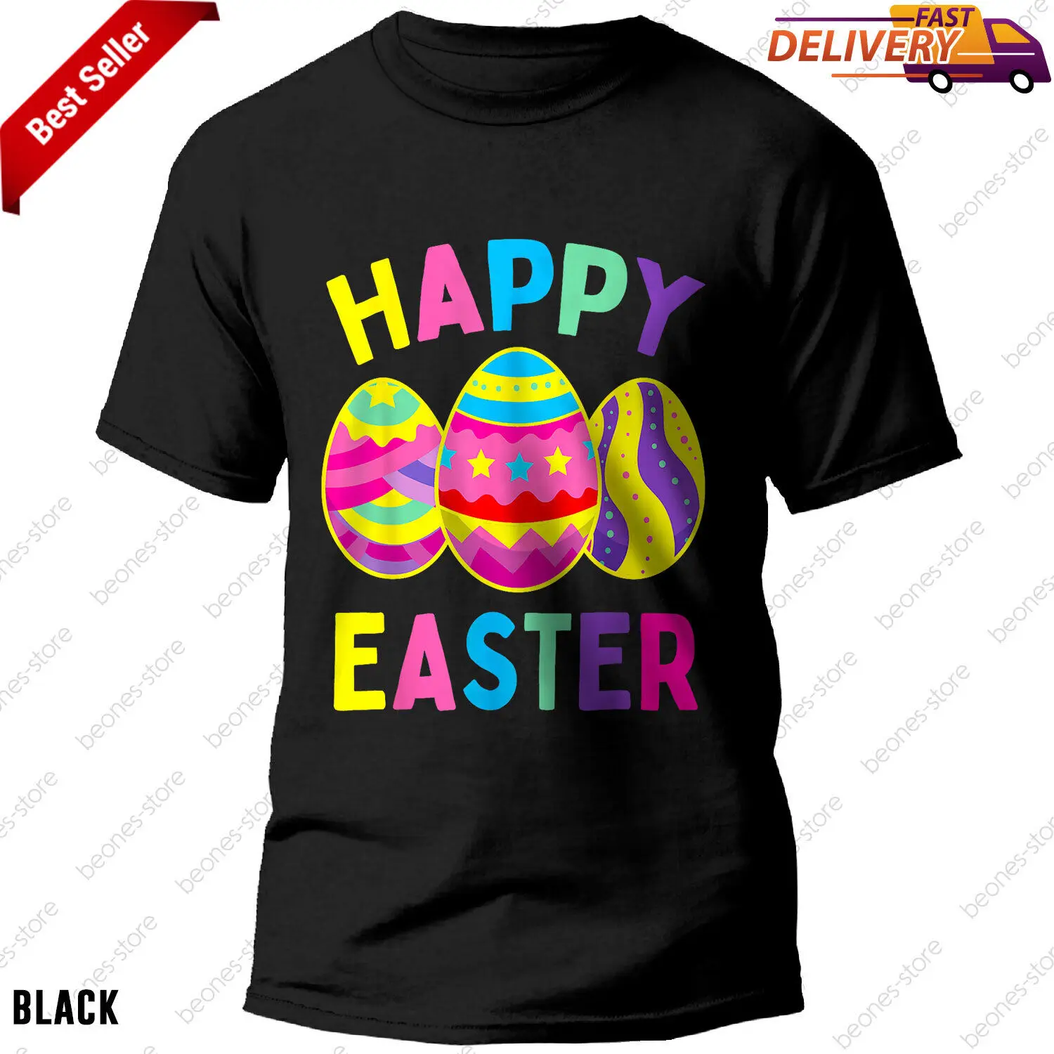 Colorful Egg Hunting Easter Day T-Shirt, Happy Easter Gift Tee for Men Women