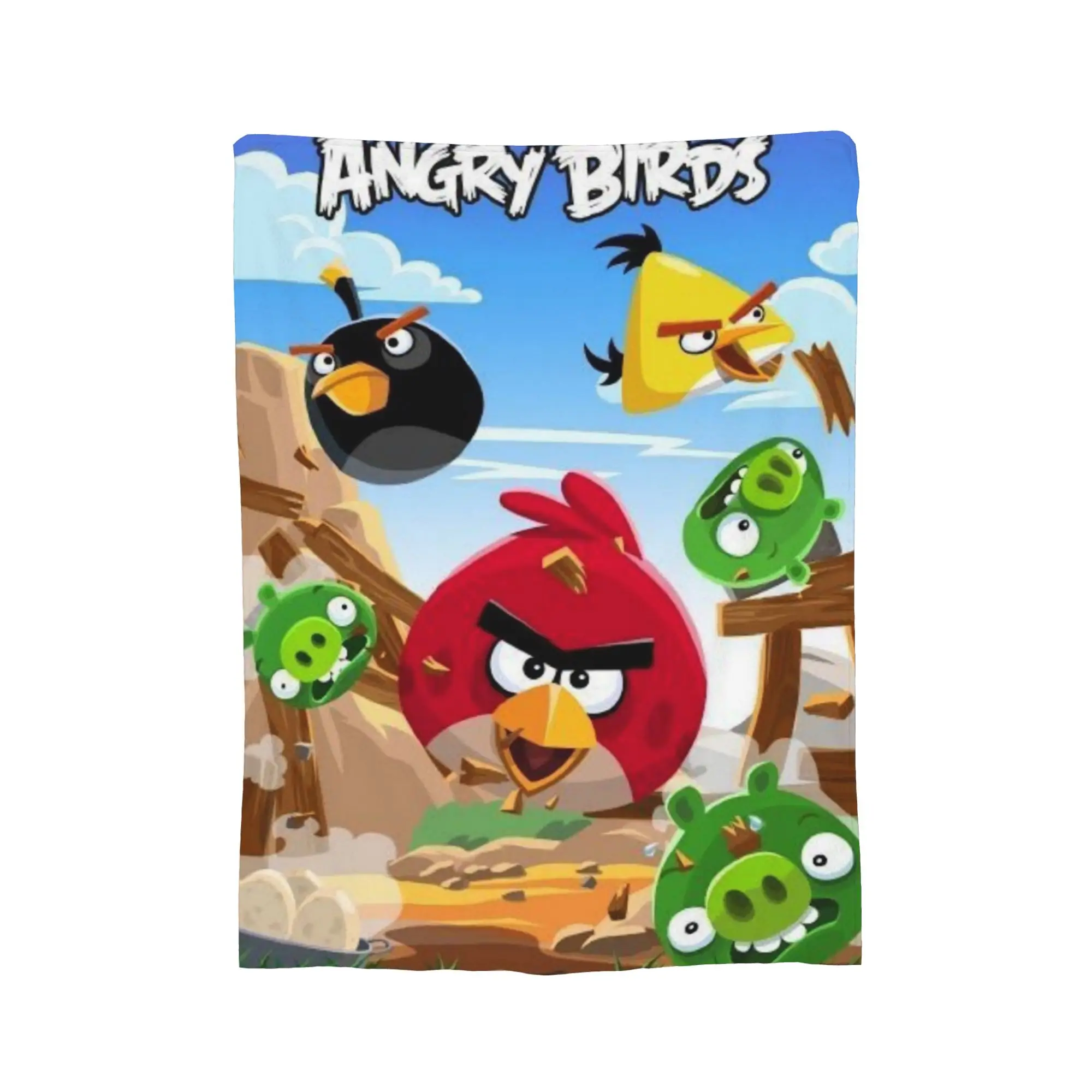 بطانية لعبة الرماية من Angrys-birds بأحجام متعددة، بطانيات مريحة وخفيفة الوزن لأريكة الأريكة والسرير #2