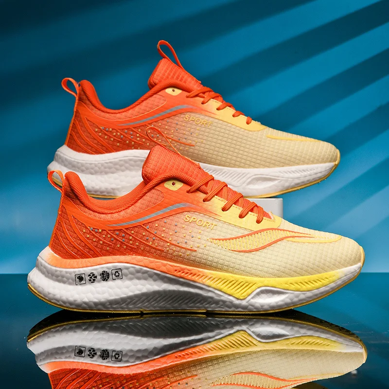 

Orange Running Shoes Men Women Lightweight Platform Men's Summer Sneakers Breathable Walking Shoes Woman zapatillas de hombre