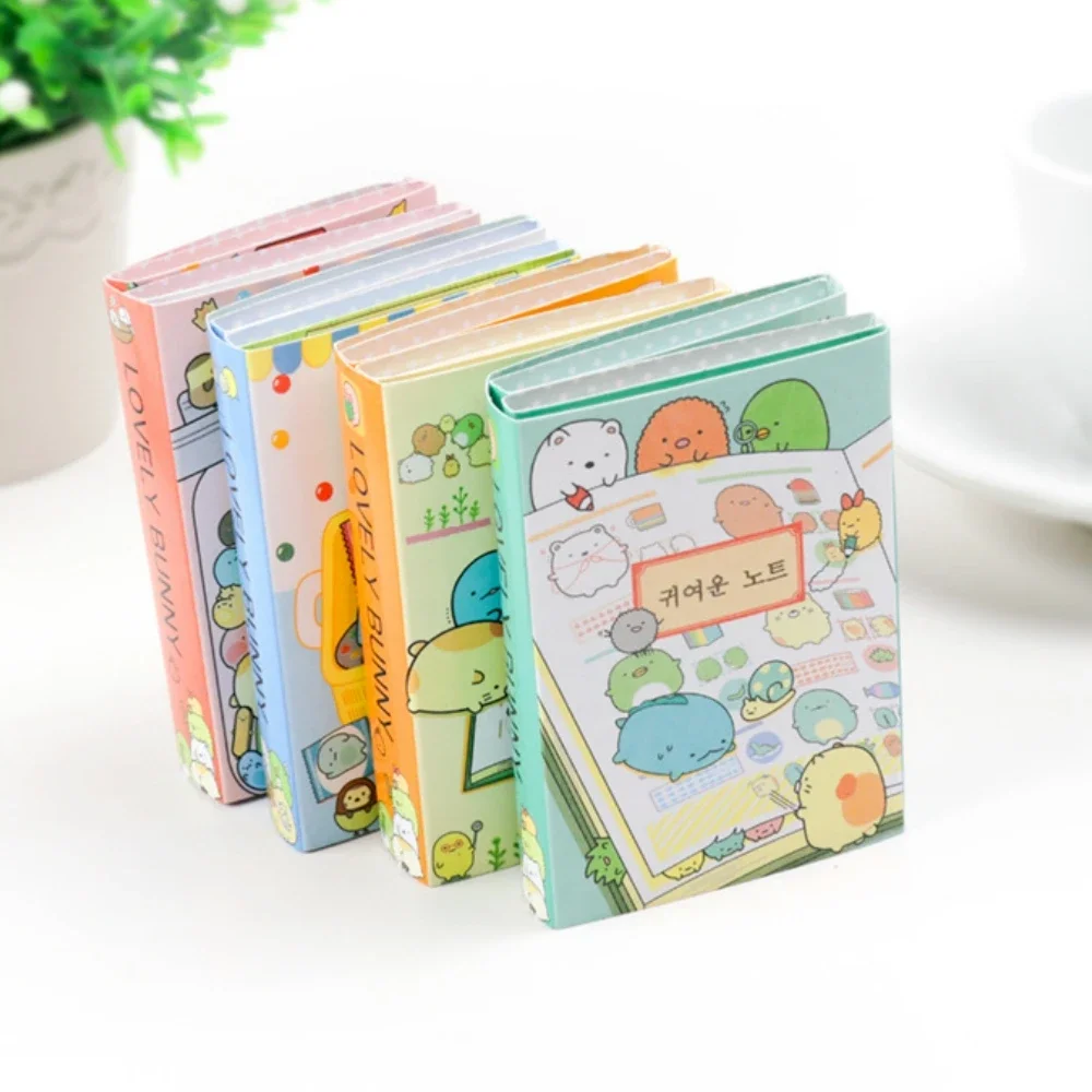 4 pcs/lot Kawaii Cartoon Anime Sumikko Gurashi Folding Self-Adhesive Memo Pad Sticky Notes Planner Sticker Stationery Notepads