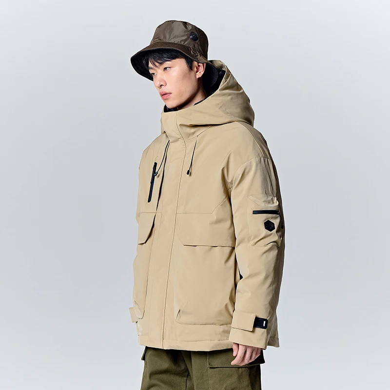 Semir Down Jacket 2023 Winter New Fashion Workwear Outdoor Goose Down Warm Loose Hooded Thick Jacket