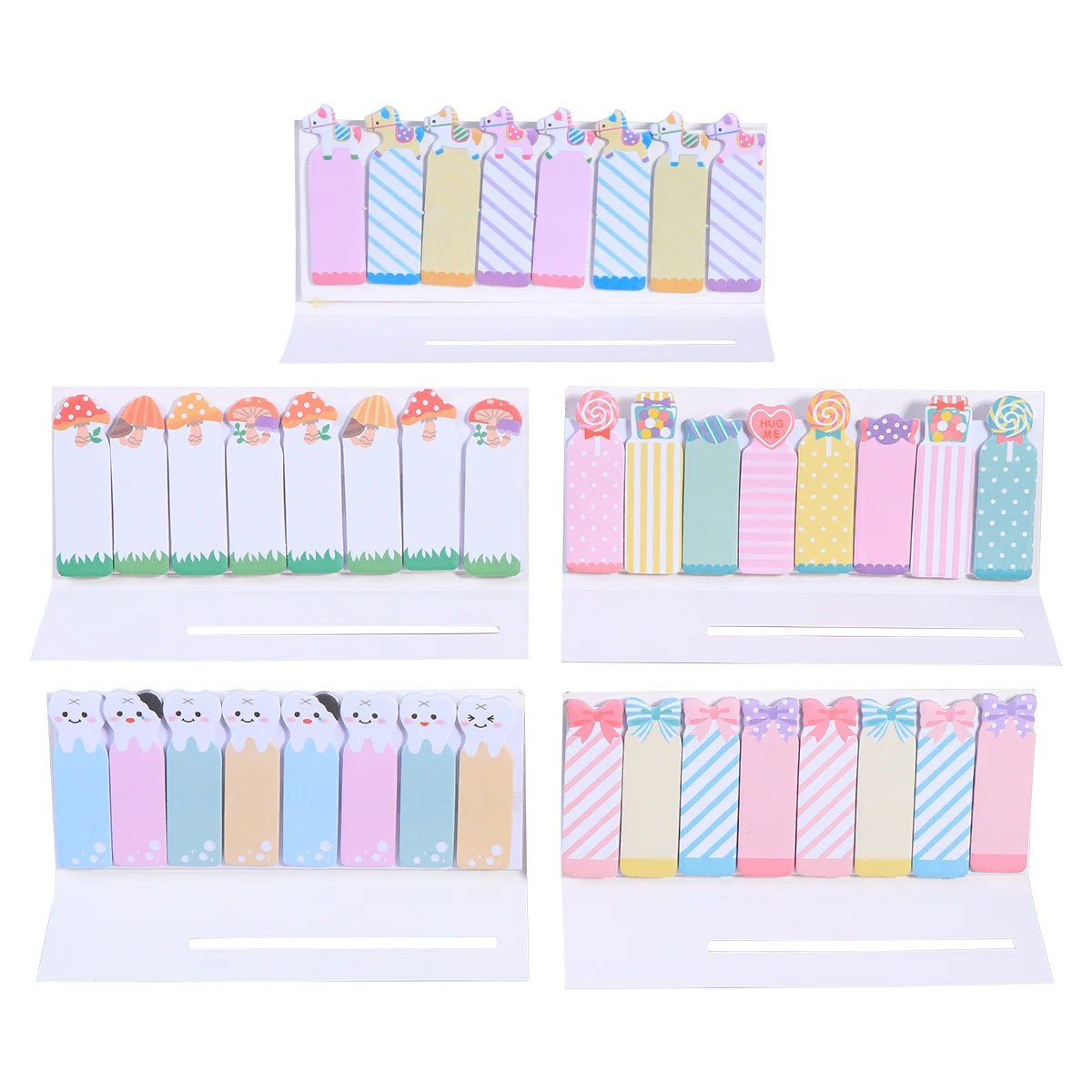 10Pcs Mini Cartoon Animal Self-Sticky Paper Memo Pads Removable Adhesive Reminder Study School Office