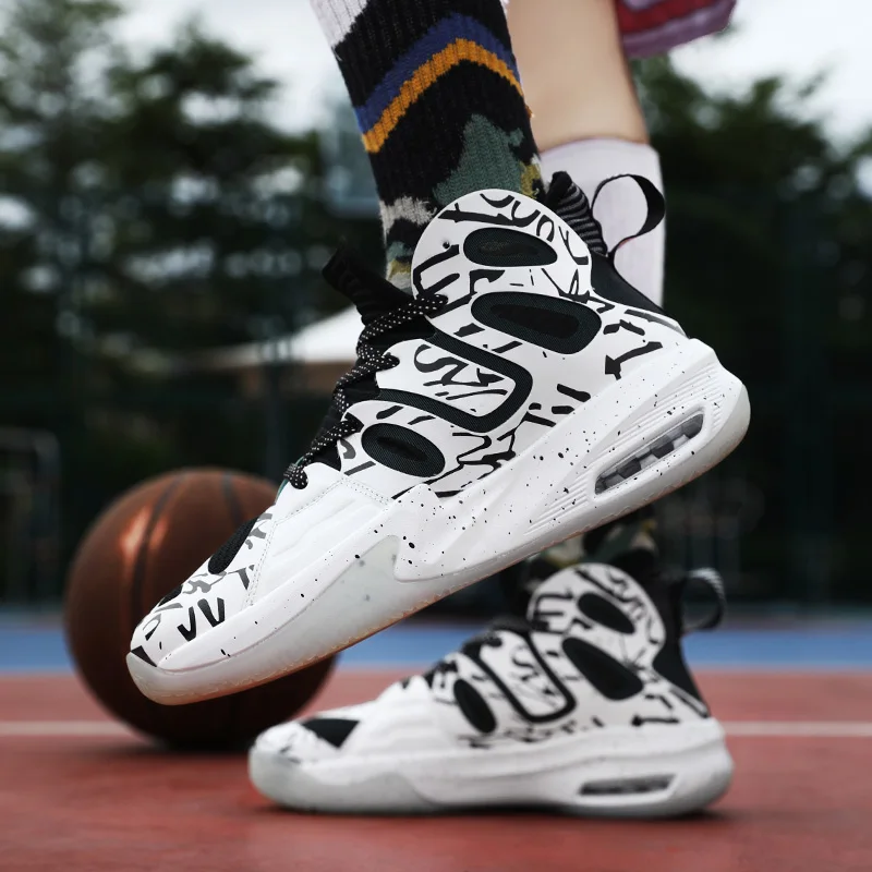 Basketball Shoes Men's Shock Absorption Cushioning Low Top Professional Practical Sneakers Men's Outdoor Running Shoes