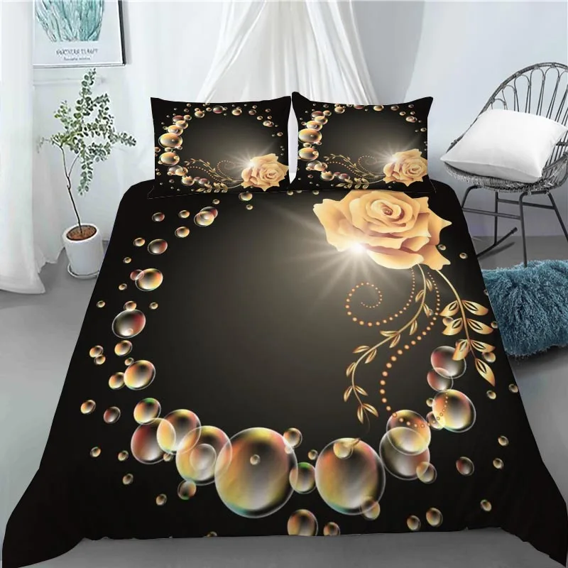 

Hot 3D Water Drop 1 Duvet Cover 2 Pillowcases Polyester Fabric Bedding Set Family Boy Kid Set Duvet Cover Set 0524