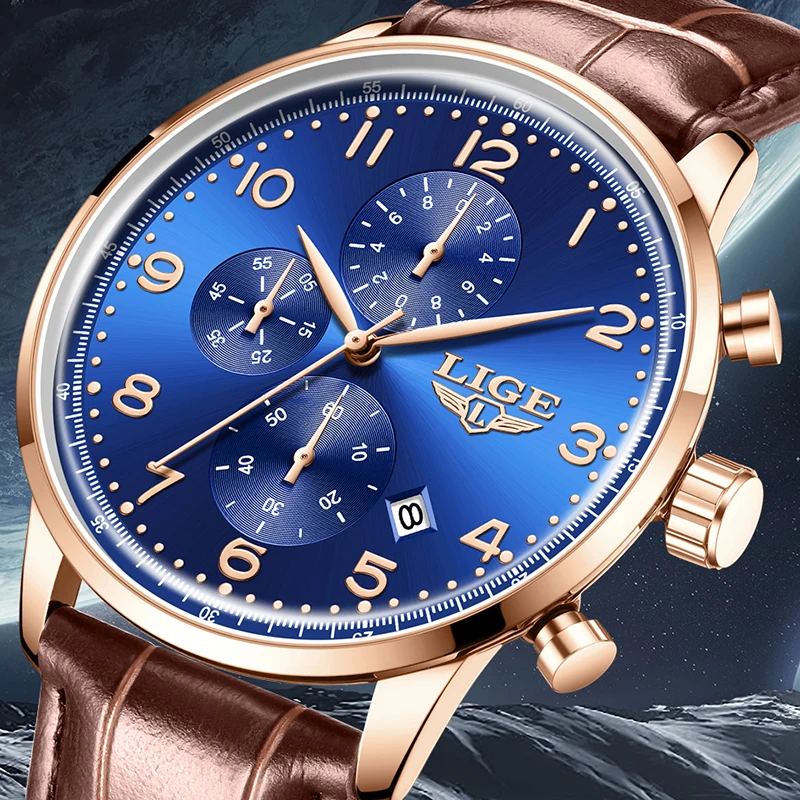 

LIGE 2026 Simple luxury Men's watches Business male watch Waterproof mens wristwatch Clock quartz Watches for Men reloj hommes